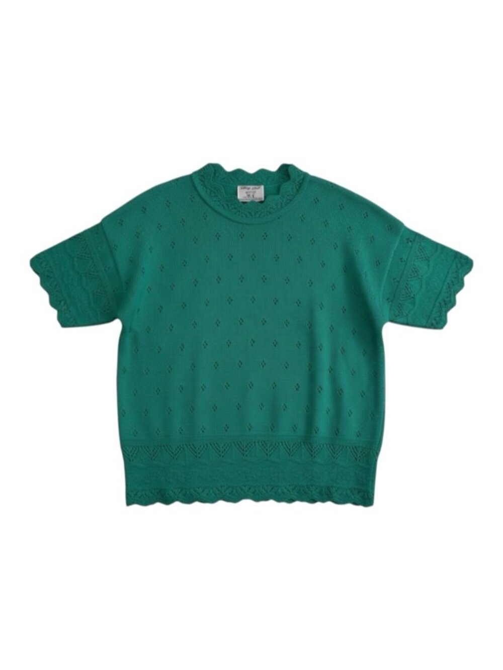 Vintage 70s Knit Sweater Women’s Size XL Kelly Green Acrylic College‎ Point